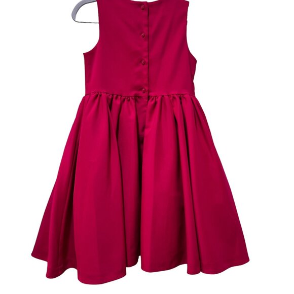 Janie and Jack Magenta Raspberry Pink Special Occasion Bow Dress Girls 6 - Picture 8 of 10